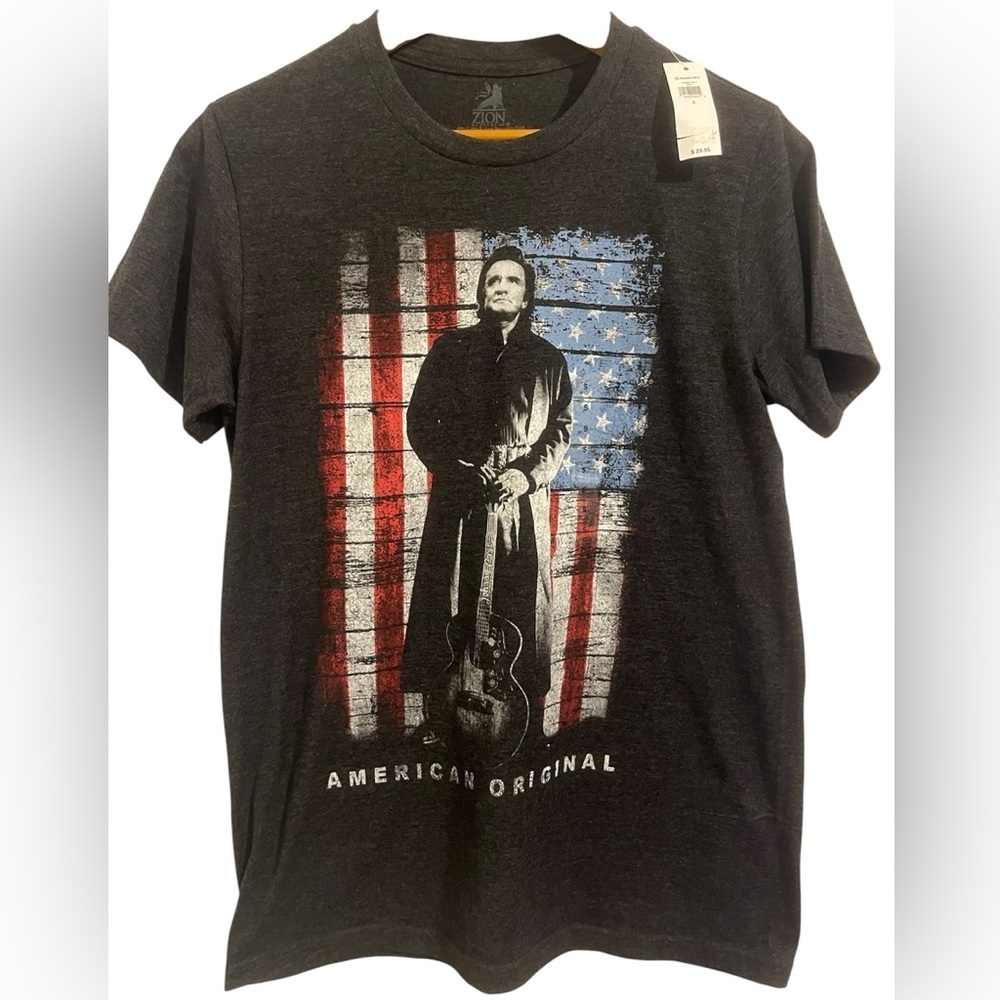 Johnny Cash American Original Graphic T-Shirt - Black size S